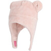 Teddy Fur Hat With Ears, Pink Sand - Hats - 1 - thumbnail