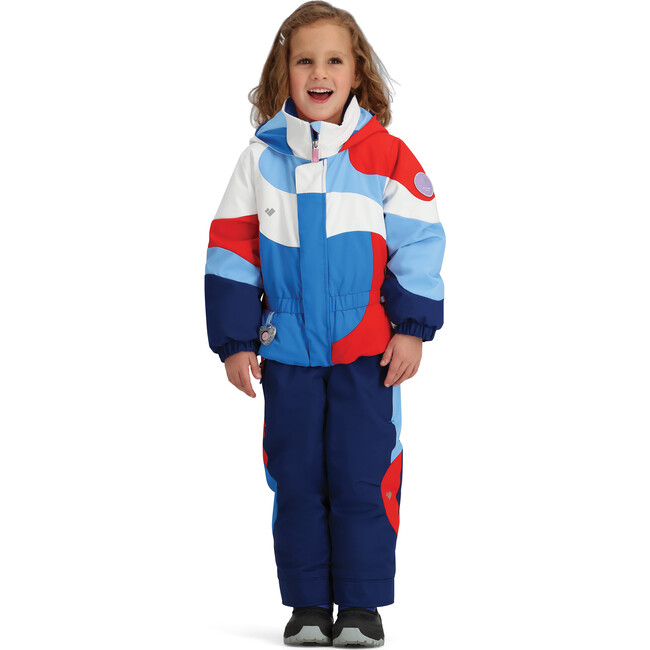 Swirliana Regular Hooded Puffer Suit, Navy - Snowsuits - 2