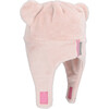 Teddy Fur Hat With Ears, Pink Sand - Hats - 2