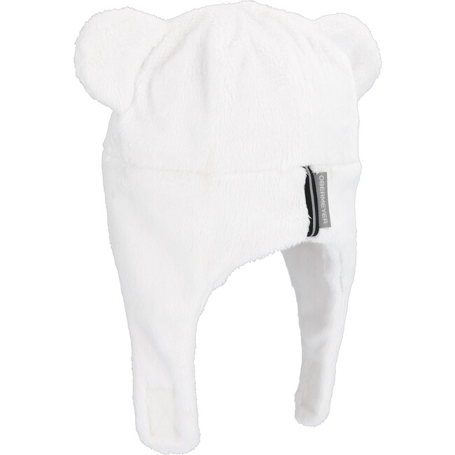 Teddy Fur Hat With Ears, White - Hats - 2