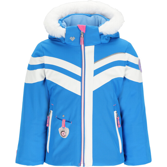 Cara Mia Regular Faux Fur Hooded Jacket, Winter Sky - Parkas - 1