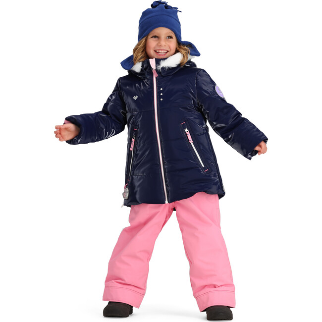 Roselet Regular Faux Fur Hooded Jacket, Navy - Parkas - 2
