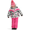 Cara Mia Regular Faux Fur Hooded Print Jacket, Block Party - Parkas - 4