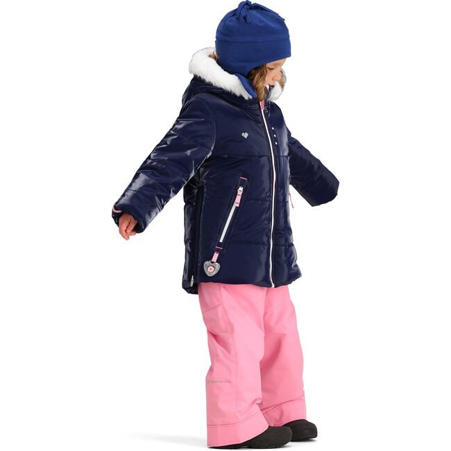 Roselet Regular Faux Fur Hooded Jacket, Navy - Parkas - 4