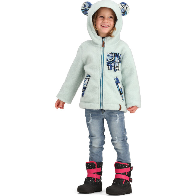 River Sherpa Regular Hooded Jacket, Salt Water - Fleece & Sherpa Jackets - 2