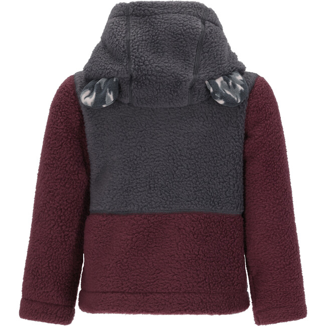 River Sherpa Regular Hooded Jacket, Basalt - Fleece & Sherpa Jackets - 3