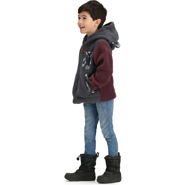 River Sherpa Regular Hooded Jacket, Basalt - Fleece & Sherpa Jackets - 4
