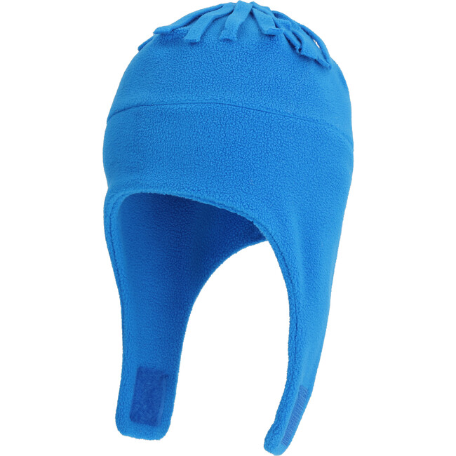 Orbit Fleece Hat With Tassel, Cosmic Blue