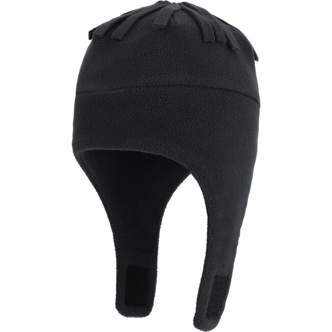 Orbit Fleece Hat With Tassel, Black
