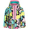 Livia Regular Print Hooded Jacket, School's Out - Parkas - 1 - thumbnail