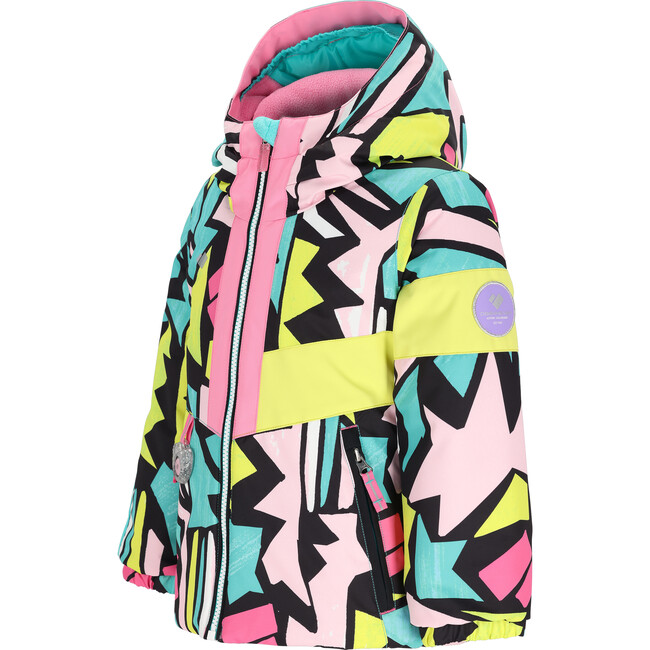 Livia Regular Print Hooded Jacket, School's Out - Parkas - 3