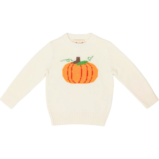 Pumpkin Crewneck Sweater, Cream
