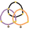 Halloween Heartset Bracelets, Purple, Orange, Black - Bracelets - 1 - thumbnail