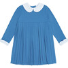 Anna Girl Empire Dress, Blue - Dresses - 1 - thumbnail