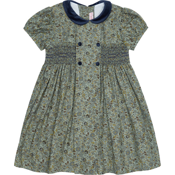 Arcadia Smock Floral Dresss, Green - La Coqueta Dresses | Maisonette