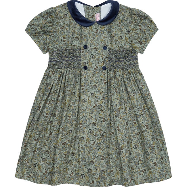 Arcadia Smock Floral Dresss, Green