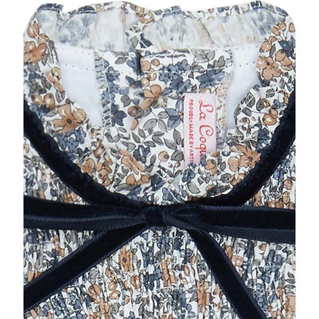 Raya Smock Floral Dresss, Blue - Dresses - 3