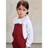 Ravena Long Sleeve Girl Top, White - Blouses - 2