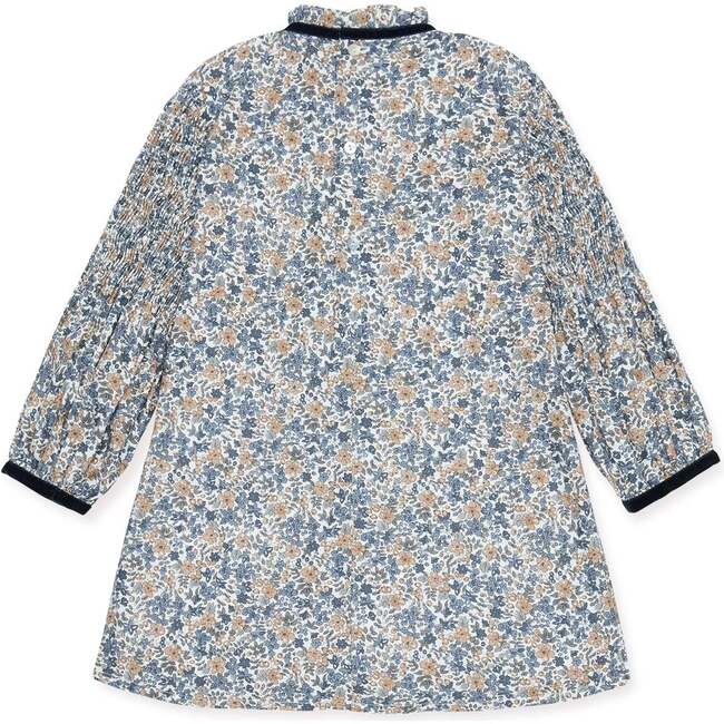 Raya Smock Floral Dresss, Blue - Dresses - 4
