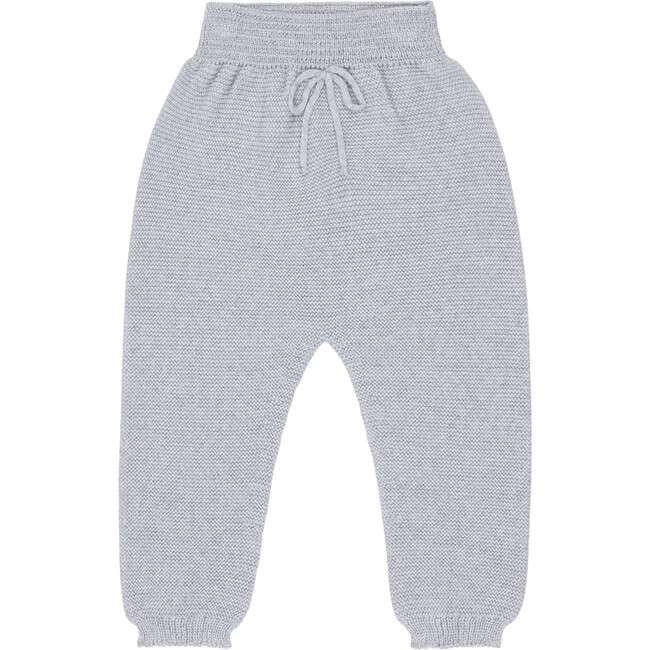 Baby Augusto Merino Trousers, Grey Melange - Pants - 1