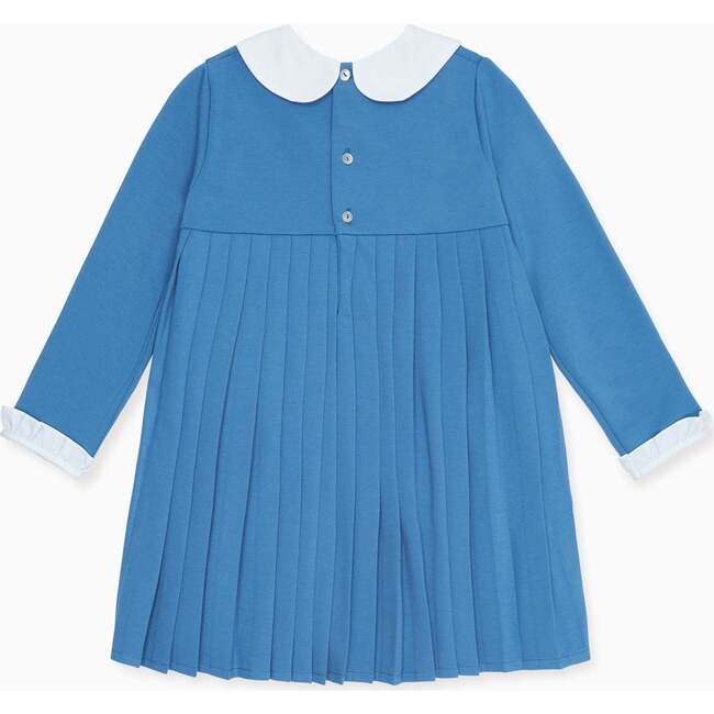 Anna Girl Empire Dress, Blue - Dresses - 4