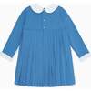 Anna Girl Empire Dress, Blue - Dresses - 4