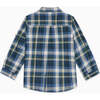 Nico Long Sleeve Boy Shirt, Blue Check - Shirts - 4