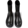 Norte Lyocell And Leather Ankle Boots, Black - Booties - 1 - thumbnail