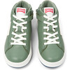 Runner Four Leather Ankle Boots, Medium Green And White - Booties - 1 - thumbnail
