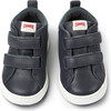Runner Four 2-Velcro Strap Leather Sneakers, Navy - Sneakers - 1 - thumbnail