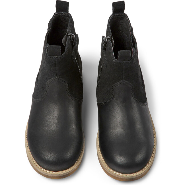 Savina Seude Leather Nubuck Chelsea Ankle Boots, Black