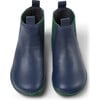 Peu Cami Leather Ankle Boots, Dark Blue And Dark Green - Booties - 1 - thumbnail