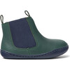 Peu Cami Leather Ankle Boots, Dark Green And Blue - Booties - 3