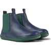 Peu Cami Leather Ankle Boots, Dark Blue And Dark Green - Booties - 2