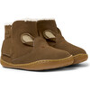 Peu Cami Twins Fur Inslole And Leather Nubuck Ankle Boots, Medium Brown - Booties - 2 - thumbnail
