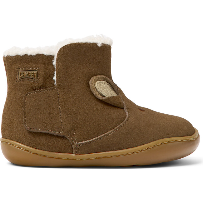 Peu Cami Twins Fur Inslole And Leather Nubuck Ankle Boots, Medium Brown - Booties - 3