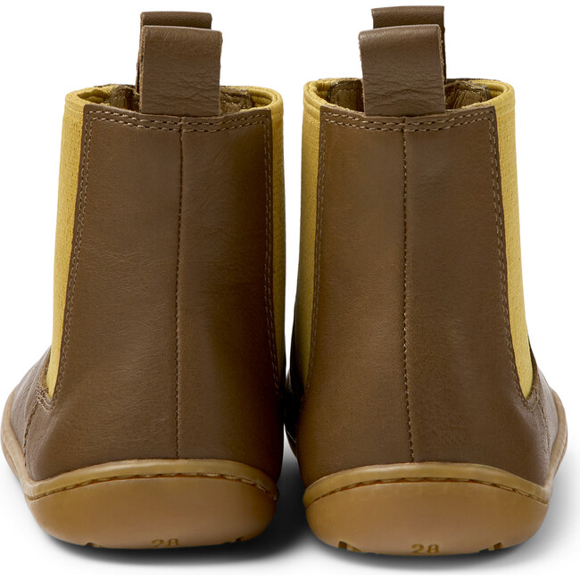 Peu Cami Leather Ankle Boots, Medium Brown And Yellow - Booties - 5