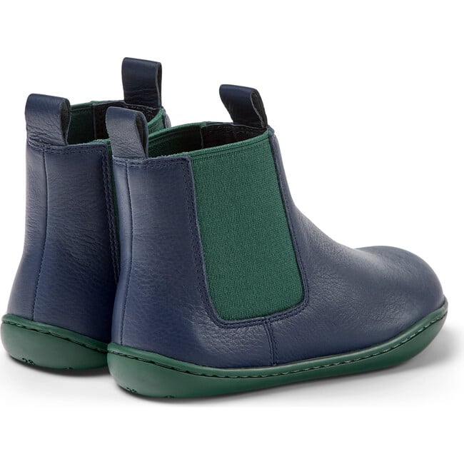 Peu Cami Leather Ankle Boots, Dark Blue And Dark Green - Booties - 5