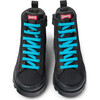 Brutus Leather Ankle Boots, Black Textile - Booties - 1 - thumbnail