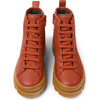 Brutus Lace Leather Ankle Boots, Medium Red - Booties - 1 - thumbnail
