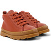 Brutus Leather Ankle Boots, Medium Red - Booties - 2