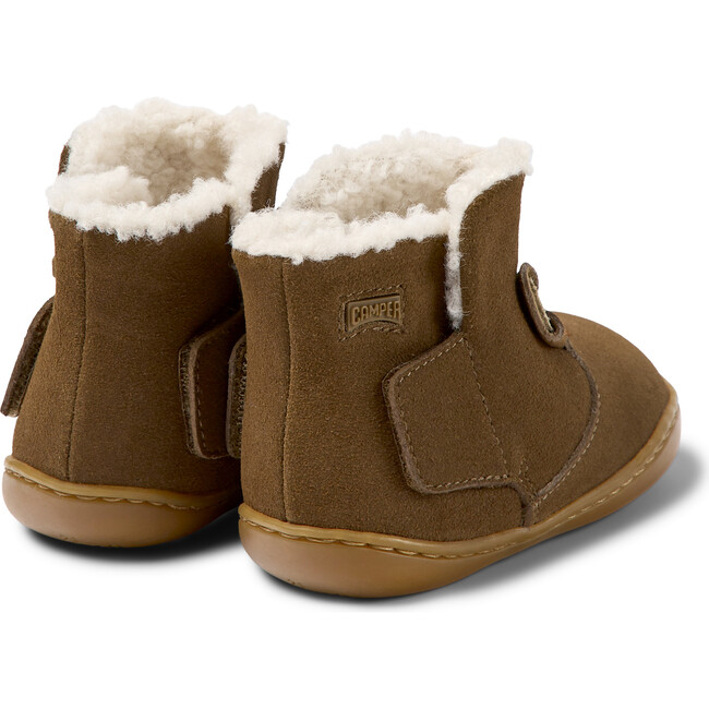 Peu Cami Twins Fur Inslole And Leather Nubuck Ankle Boots, Medium Brown - Booties - 5
