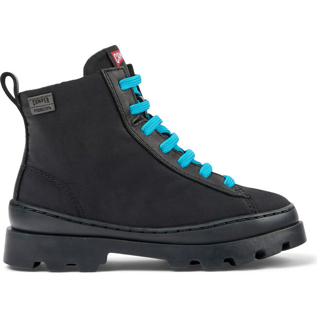 Brutus Leather Ankle Boots, Black Textile - Booties - 3
