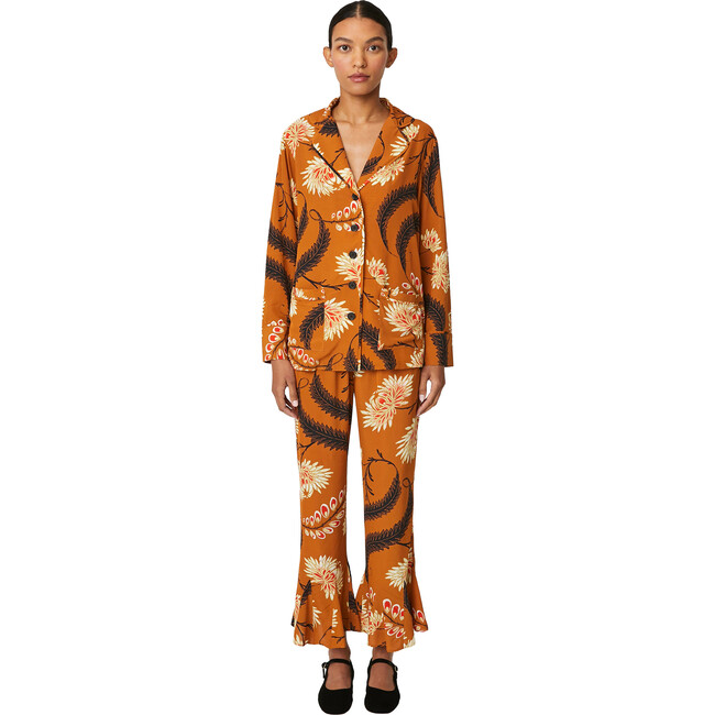 Women's Miki Pajama Set, Brunette Kiku Grande