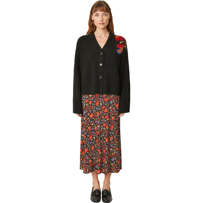Women's Tommy Skirt, Black Vichy Rose Mini