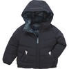Ecoreversible Puffer, Matte Ink Navy / Navy Leaf Camo - Puffers & Down Jackets - 1 - thumbnail
