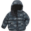 Ecoreversible Puffer, Matte Ink Navy / Navy Leaf Camo - Puffers & Down Jackets - 3