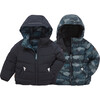 Ecoreversible Puffer, Matte Ink Navy / Navy Leaf Camo - Puffers & Down Jackets - 5