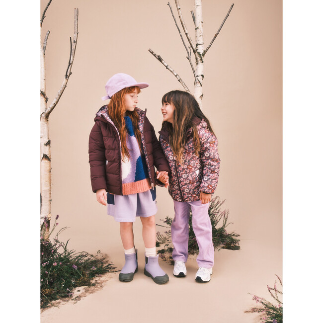 Ecoreversible Puffer, Matte Black Cherry / Wild Rose - Puffers & Down Jackets - 5