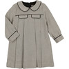 Lurex Check Peter Pan Collar Dress, Black & White - Dresses - 1 - thumbnail